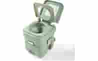 JAXPETY Outdoor 5.3 Gallon Flush Travel Camping Portable Toilet For Hinking, Boating, Caravan, Campsite, Hospital (Greenish Gray)