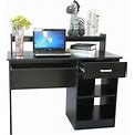 Winado Computer Desk Home Office Workstation Laptop Study Table W/Drawer Keyboard Tray Black