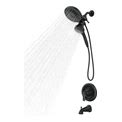 Moen Magnetix Graeden Handheld And Shower Head Combo, Matte Black 1-Handle Multi-Head Round Bathtub And Shower Faucet Valve Included | 82137BL