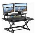SHW 36-Inch Height Adjustable Standing Desk Sit To Stand Riser Converter Workstation, Black