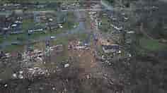 'Just total devastation' | Aerial view of tornado damage in Kentucky