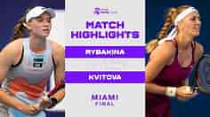 Elena Rybakina vs. Petra Kvitova | 2023 Miami Final | WTA Match Highlights